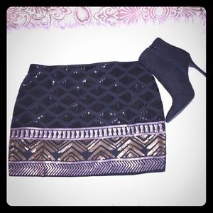 Express sequins mini skirt